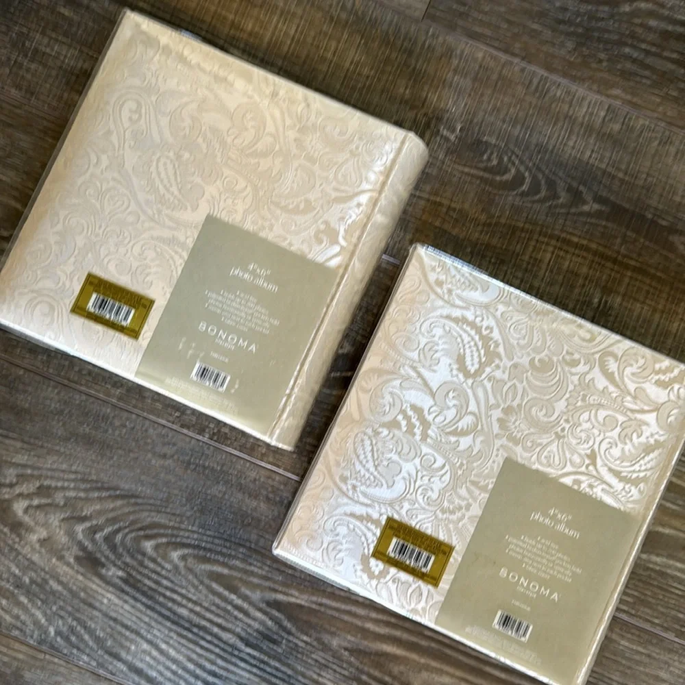 Sonoma Home Cream Paisley Photo Album - Set of 2